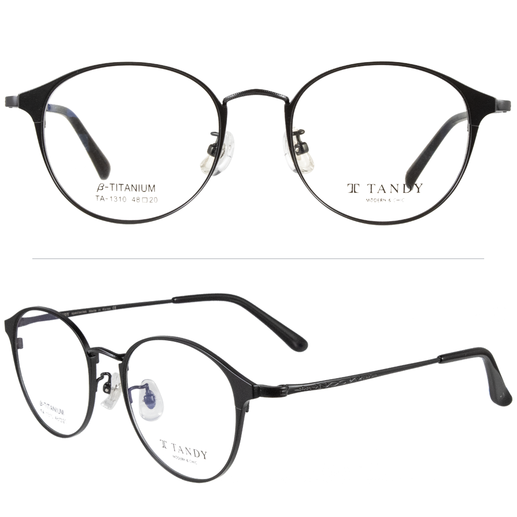 Tandy Titanium 1310 top Black/Gold Glasses